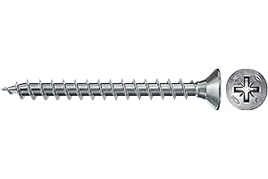 Fischer Power-Fast Ii Śruby do Płyt Wiórowych, Srebrny, 3 mm x 35 mm (100 Sztuk)