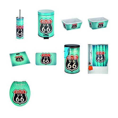 WENKO 21615100 Aufbewahrungskorb Vintage Route 66 S – Badkorb, Polypropylen, 19.5 x 9 x 15 cm - 3