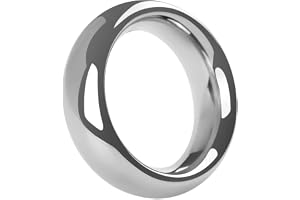 5 storlekar av premiumviktade ringar i rostfritt stål för män, metallringar för fördröjningsövningar-RDMF04 (45mm)