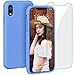 Produktbild ProBien Hülle für iPhone XR,Silikon Handyhülle mit Kostenlos Panzerglas,Schutz vor Stoßfest/Kratzfest Schutzhülle Bumper Case Cover für iPhone XR (6,1 Zoll)-Blau
