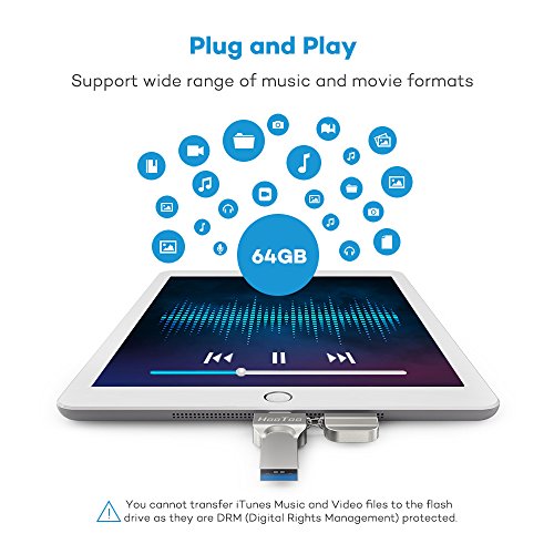 Flash Laufwerk HooToo 64GB USB Stick MFi zertifiziert mit Lightning Stecker und USB 3.0 Stecker für iPhone, iPad und Computer - 4