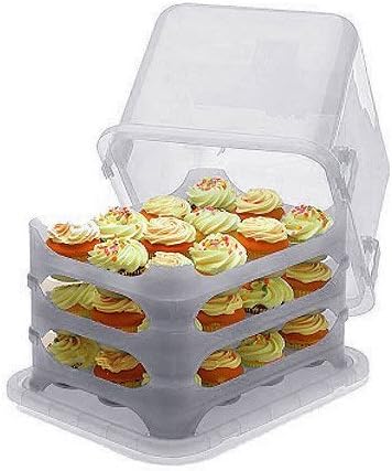 Cupcake Courier G0214B Cupcake Carrier- White Translucent, by Cupcake Courier