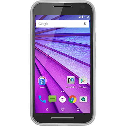 PhoneNatic Funda de silicona para Motorola Moto G 2015 3  Generation - X-Style transparente - Cover Cubierta   protector de pantalla