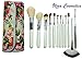 Uzza Foundation Brush - 12 Pieces Premium Cosmetic Makeup Brush Set - Foundation Eye Shadow Blush Concealer Brush Cosmetic Tool Kit Set Brush With Bag (White)