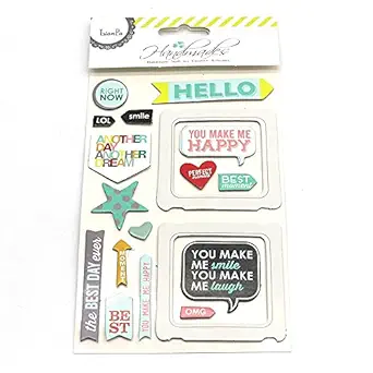 Nisse 3D Scrapbook Stickers for Friends/Family/for Craft Birthday/Decorative Stickers for Scrap-Pack of 4