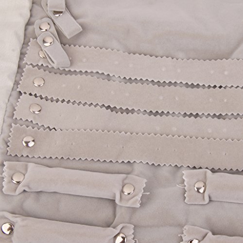 Luxus Samt Schmuck Zweck Walzring Ohrringe Halskette Rolle Veranstalter - 2