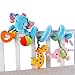 Produktbild Happy Cherry Baby Süß Hängenden Spirale mit Sound, Activity Spiral Plüschtiere Spielzeug, Beschwichtigen Schlaf Spielzeug für Baby Süßsbett/ Kinderwagen - Elefant Blau