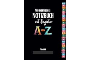 Alphabetisches Register a4: Index Notizbuch mit Register A-Z und Inhaltsverzeichnis | Liniert | Klar & Plan Verlag