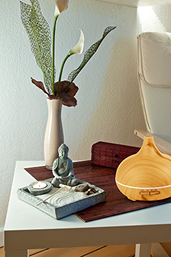 Aroma Diffuser mit 300 ml – Luftbefeuchter und Ultraschallvernebeler – Raumduft verbesserung für Wohnung, Büro, Yoga etc. Die Duftlampe für Aromatherapie und Luftbefeuchtung – My1St™ (300ml, Helles Holzdekor – UNI) - 3