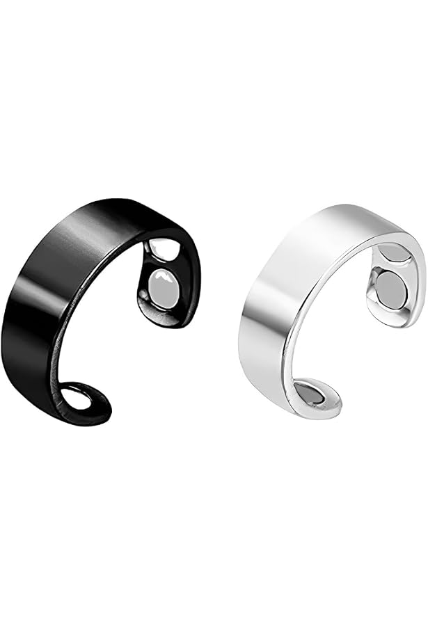 Bagues Magnétiques En Cuivre Pur – Lot De 4 Bagues Réglables Pour Femmes Et Hommes, Avec Aimants Néodyme - 9