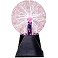 Plasma Ball 6 Inch Touch and Sound Reactive Science Ball Light Up Electric Globe Lamp Night Light