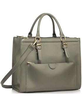 Tragetaschen für Frauen Haltegriffe Kunstleder Damen Handtaschen -Designer-Tasche Fronttasche