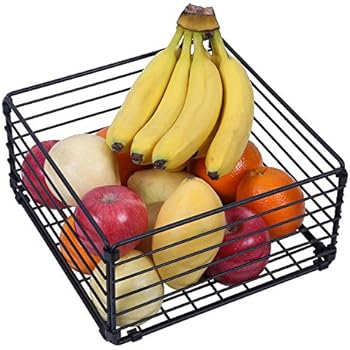 NEUN WELTEN Klassischer Draht-Aufbewahrungskorb, 32 x 24 x 15 cm, für