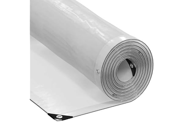 vidaXL Klar presenning med öljetter 2x10 m polyeten