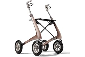 byACRE Carbon Overland | Deambulatore rollator per sterrato in carbonio | Grandi ruote pneumatiche | Leggero, di soli 6,7 kg | Pieghevole e con sedile|