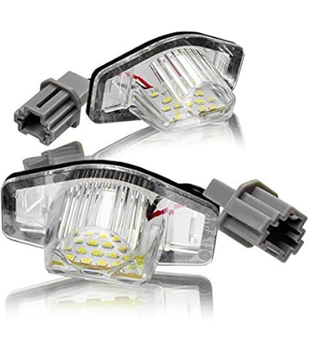 Ampoules LED Plaque D'immatriculation 6000K Xenon Blanc - Compatible Honda Civic, Pilot, Odyssey, Acura MDX, TL...