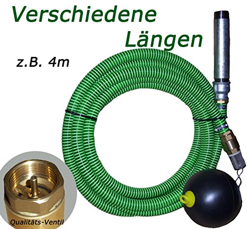 Saugschlauch Set mit Schwimmer für Schwengelpumpen * HIER * in 4m, 7m, 12m, 20m (** z.B. 4m **)