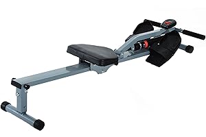 HOMCOM Rameur d'appartement Appareil de Fitness et Musculation Cardio Training écran LCD Multifonction Acier Gris et Noir