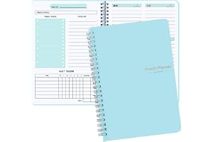 SKY-TOUCH A5 Weekly Planner : To Do List Notebook with 52 Undated Sheets Daily Planner with Goal Habit Tracker Organizer for Office Home School Work Study Life Blue