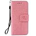 Produktbild DENDICO iTouch 5 Hülle, iTouch 6 Hülle, Leder Handyhülle mit Standfunktion und Kartenfach, Magnetverschluss Flip Brieftasche Etui Schutzhülle für Apple iPod Touch 5th / 6th Generation - Pink