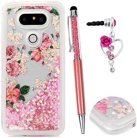 LG G5 Case, STXMALL Bling Glitter Quicksand Transparent TPU Silicone Gel Bumper Cover Shockproof Anti-scratch Protective Case for LG G5