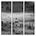 Produktbild JP London 3 Panels bei 16 in von 48 in ltcnv1 X 909695 JPL und Efraim dastanta gintingpresent Decke Zen Tempel Forest Cloud Triptychon 3 große insgesamt Schwerer Galerie Wrap Leinwand, extra groß