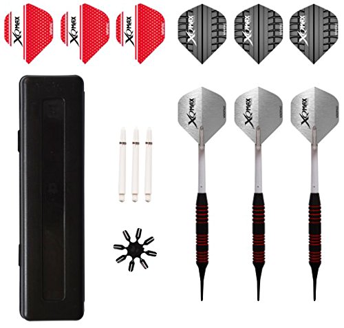 XQ Max Darts Dart Set para Dardos, Unisex Adulto, Rojo, 18 gram