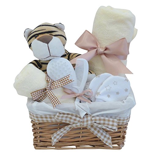 Mr Tiger Wicker Unisex Baby Hamper / Baby Boy / Baby Girl / Baby Gift Hamper / Unisex Baby Shower Gift / New Arrival Gift / Unisex Gift Basket / Maternity Gift / FAST DISPATCH