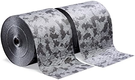 New Pig Gray Ham-O Absorbent Mat Roll, 23-Gal Absorbency Per Roll, Lightweight, Conceals Absorbed Leaks &amp; Drips, Absorbs Oils &amp; Water, (2) 300' L x 16" W Rolls, MAT190