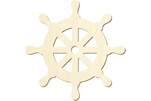 BÜTIC GMBH Holz Steuerrad Lenkrad Rad Ø 3-50cm Streudeko Basteln Deko Wanddeko, Größe:10cm, Pack mit:1 Stück
