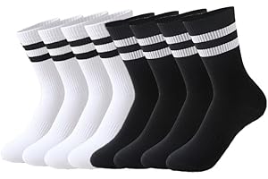 HAGOT 4 pary skarpet sportowych, unisex bawełniane skarpety sportowe, oddychające skarpety do tenisa, skarpety treningowe, skarpety robocze dla mężczyzn i kobiet