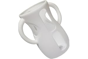 QIZEROTY Couvre-biberon En Silicone Pour Biberons Nouveau-nés, 240ml Housse En Silicone Avec Poignée - Anti-chute Et Antichoc, Légère Et Portable, Housse Isolante En Verre Pour Une Alimentation Facile (Blanc)