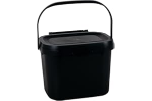 Addis 518253 Everyday Kitchen-Cubo de Basura para residuos de Alimentos, 4,5 litros, Color Negro, Compost Caddy (Single)