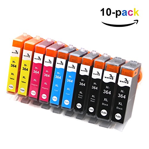 ONINO 10-Pack 364XL Compatible pour Cartouches 364 Travailler pour Deskjet 3070A 3520 Officejet 4620 4622 Photosmart 5510 5524 5525 6510 6520 7520 7515 B8550 C5380