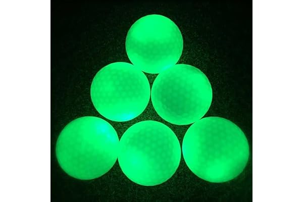 Vientiane Balles Golf Lumineuses LED - 6 Pièces d'Entraînement Pour Tirs à Longue Portée de Nuit