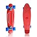 Produktbild datechip Kinder komplett Skate Boards – Kunststoff PU Wheels Skateboards 55,9 cm für Kind Anfänger Mädchen, rot