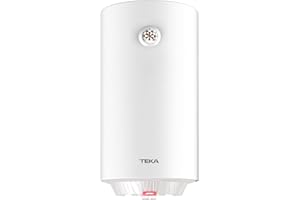 Teka EWH 80 C - Termo Eléctrico, Capacidad 80 L, Instalación Vertical, con Termómetro y Válvula de Seguridad, Termo Eléctrico Vertical, Color Blanco