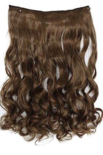 PRETTYSHOP 70cm oder 55cm Clip In Extensions Halbperücke Haarverlängerung Haarverdichtung Haarteil hitzebeständig wie Echthaar div. Farben