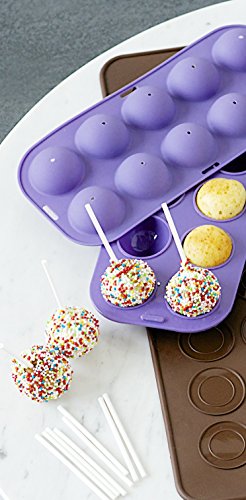 baekka Cake Pop Set aus Platin-Silikon, inkl. 60 Stiele, Cakepop Silikon Backform - 3