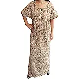 Indiatrendzs Women Cotton Nighty Printed Summer Nightwear (Chest 54)
