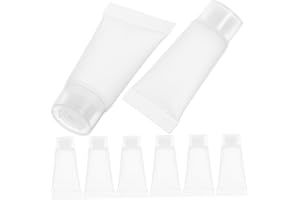 FOMIYES 50 Piezas Tubos Vacíos para Crema Flexibles y Duraderos Envases Rellenables para Viaje Recipientes Compactos para Loción Pasta de Dientes y Limpiador Sellado Seguro y Fácil