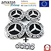 Produktbild 4 Stück Nabenkappen Logo Mercedes Benz 75 mm Alloy schwarz für Felgen Lega - Klasse A B C E CLA CLK - Ventilkappen für Reifen aus Omaggio