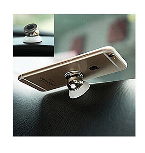 M-G-X Soporte para tel  fono m  vil  gira 360 grados  multiusos  magn  tico  universal  para el coche  White 