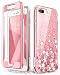 Produktbild i-Blason iPhone 8 Plus Hülle iPhone 7 Plus Hülle Glitzer Handyhülle Ganzkörper Bumper Case Glänzend Schutzhülle Sparkle Clear Cover [Cosmo] mit integriertem Displayschutz (Pink)