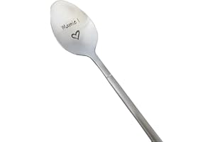 ZINELLO DESIGN - Cuillère avec Message d’Amour, Idee Cadeau Original et Personnalisé pour une Fête, Noël ou un Anniversaire, Cuillère à Café/Dessert avec son Coffret pour Offrir (Mamie)