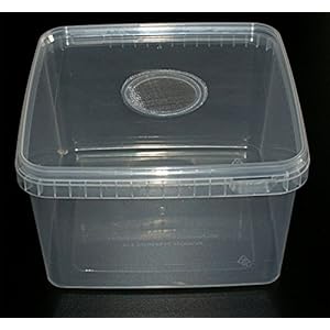 Insect Box 3,1L Zuchtbehälter Drosophilazucht, Fruchtfliegen, Spinnenzucht mit Gaze Deckel, Heimchendosen
