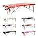 Produktbild H-ROOT 2 Zonen Leichte Tragbare Massage Tisch Couch Bett Sockel Therapie Tattoo Salon Reiki Heilende Schwedische Massage mit Kostenlosen Tragetasche 12.8KG (Orange) …