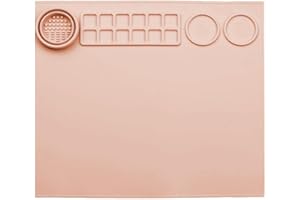 SUPATMUL tapis de peinture enfant silicone - Tapis de peinture en silicone - Tapis d'art en silicone pour peinture - 43x38xm - Tampons de peinture pliables imperméables avec rainure - pour peinture, argile
