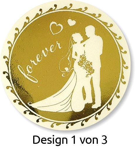 Avery Zweckform 56812-A Sticker auf Rolle Hochzeit 38 mm 50 Aufkleber im Spender (stabile Verpackung) - 4