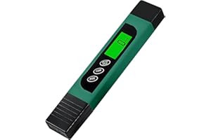 QNCIGER Water Quality Tester, 3 in 1 Digital Water TDS Meter, EC Meter & Temperature Meter with 0-9990 PPM, Ideal Water Test Meter for Aquariums, Pools, Drinking Water and Hydroponics (Green)